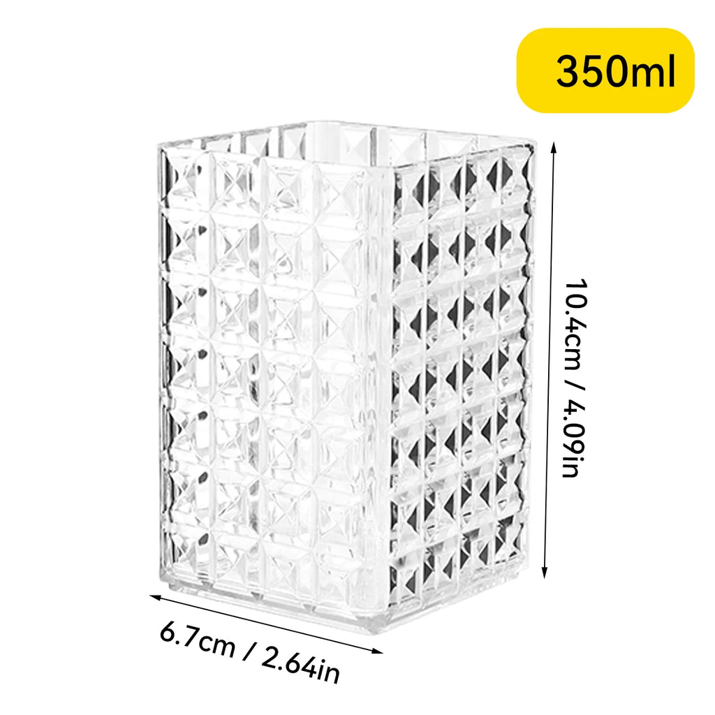 Clear Plastic Makeup Brush Holder - Stylish Organizer