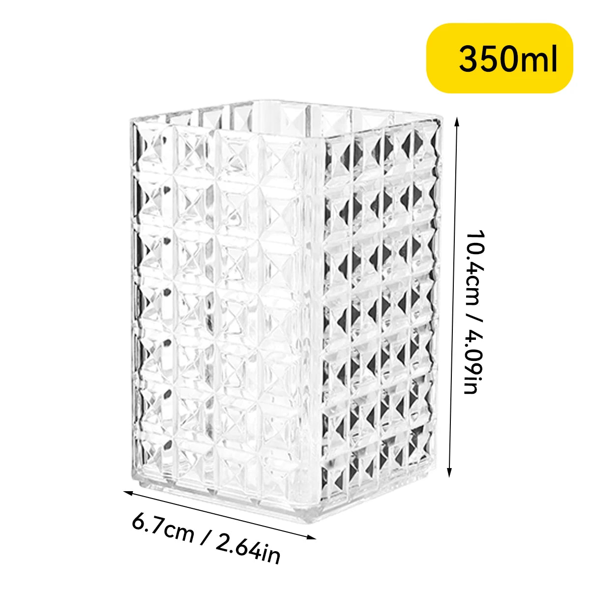 Clear Plastic Makeup Brush Holder - Stylish Organizer