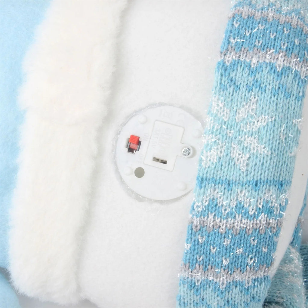 Glowing Blue Snowman Ornament - Magical Ocean Style Christmas Decor