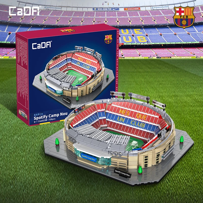 CaDA Camp Nou Stadium Building Block Set - 728 Pieces for Fans