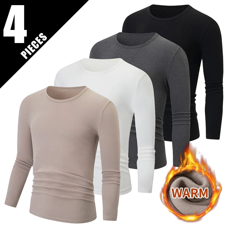 Men's Warm Long Sleeve Casual T-Shirt - Comfortable & Stylish