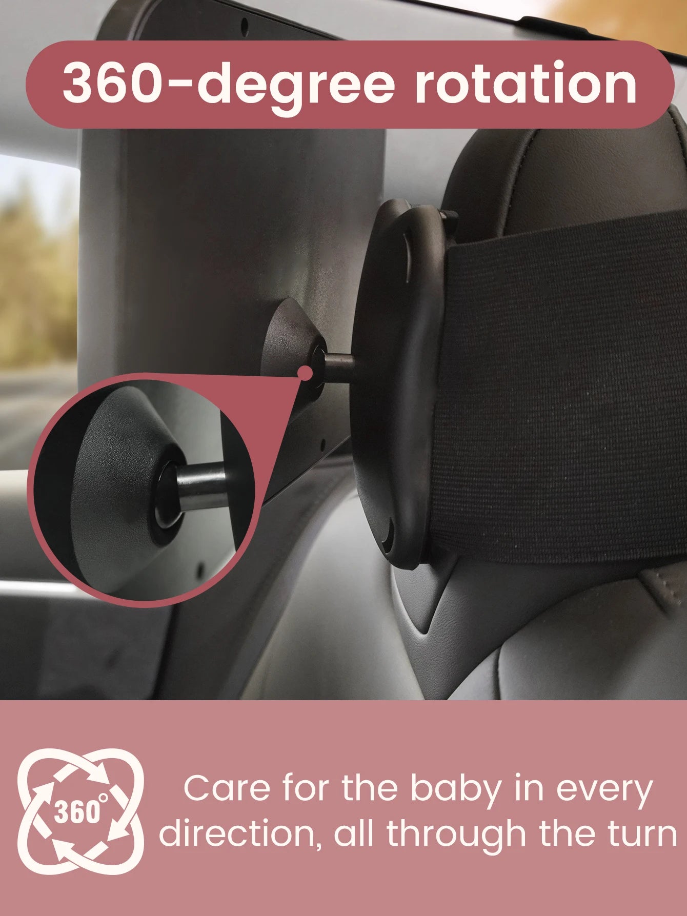Shatterproof Baby Car Rear View Mirror - Clear Vision for Safety