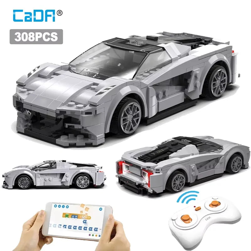 CaDA RC APP Remote Control Sports Car Kit - Fun Building Blocks Toy