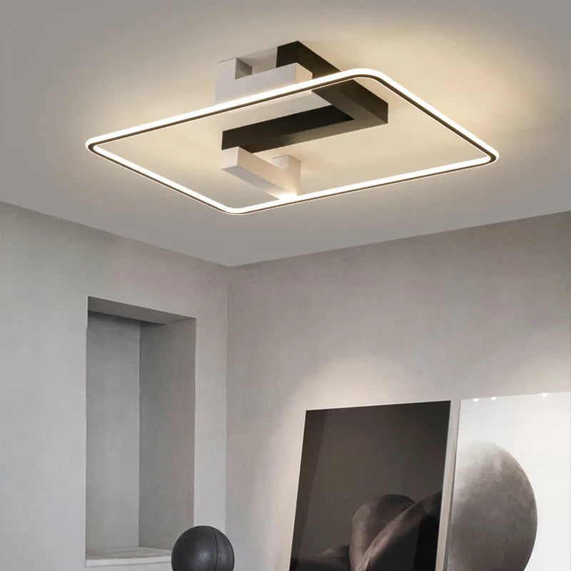 Modern Minimalist Square Ceiling Light | Dimmable 110W LED Fixture