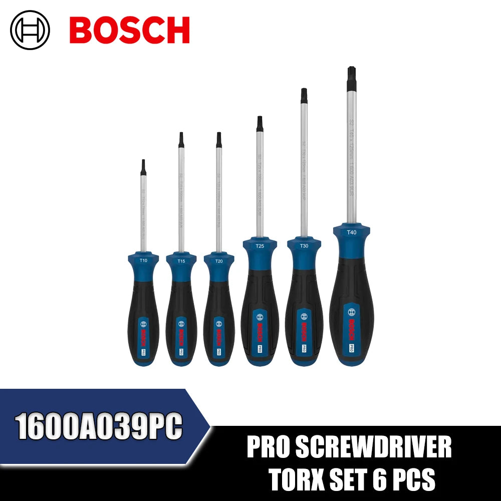 BOSCH PRO Torx Screwdriver Set - 6 Durable Hand Tools