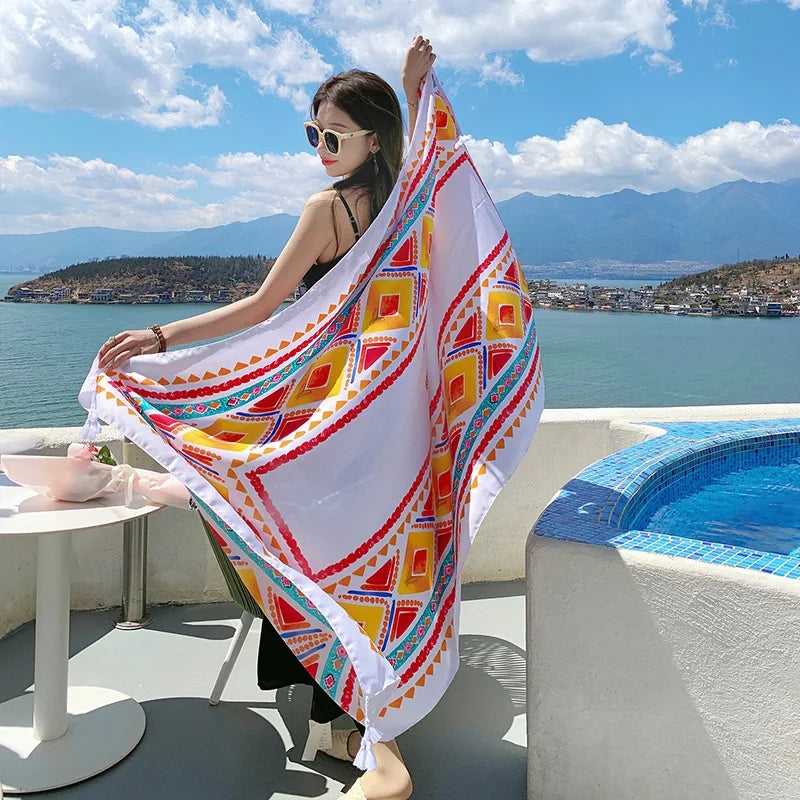 28 Stylish Travel Beach Shawls | 90x180cm Sunscreen Scarfs for Women