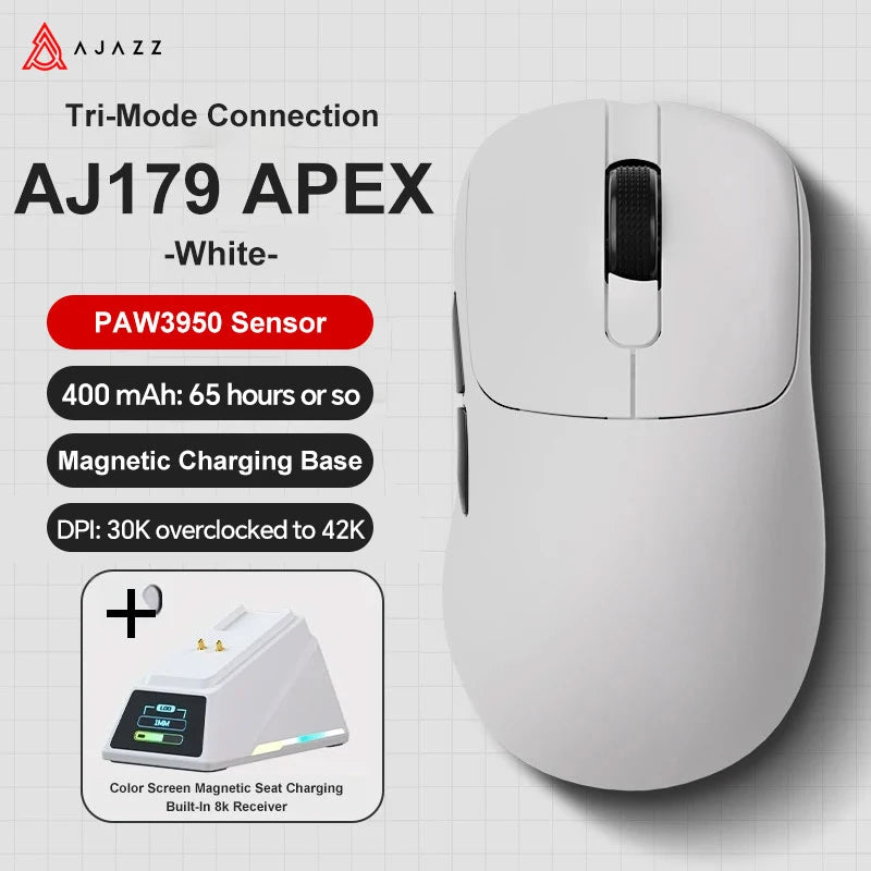AJAZZ AJ179 V2 MAX 42000 DPI Ergonomic Wireless Gaming Mouse