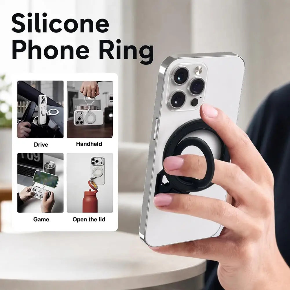 Magnetic Phone Ring Stand for Apple 12-16 Series - Ultra-Thin Grip