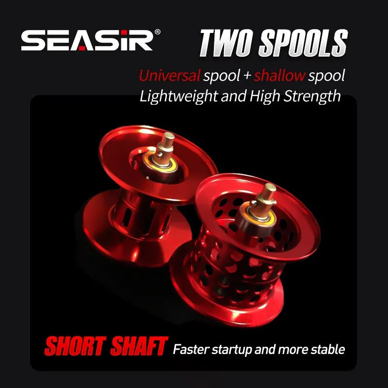 SeaSir Ultralight Baitcasting Fishing Reel - Carbon, 11+1 Bearings, 7.3:1 Ratio