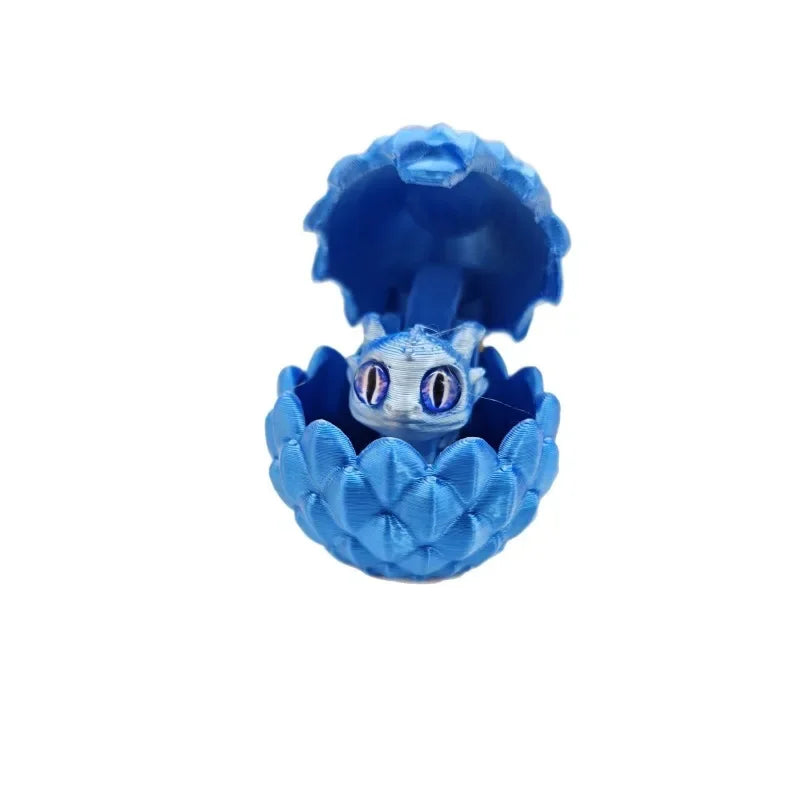 Artistic 3D Printed Dragon Egg Statue - Unique Home Decoration
