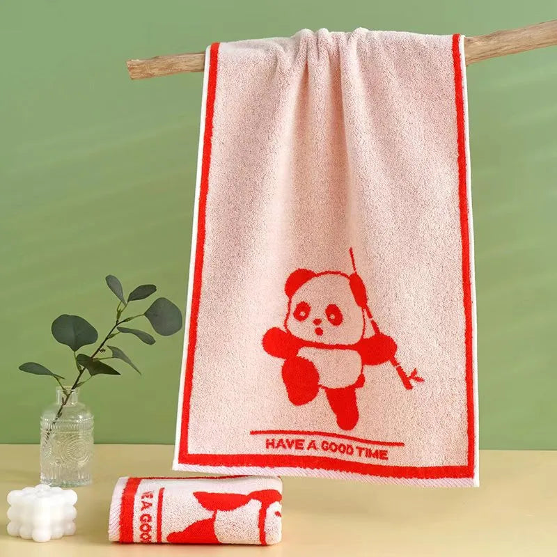Soft Cartoon Hand Towel for Kids - Quick-Dry Cotton 25x50cm