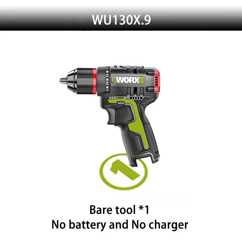 WORX WU130X 12V Cordless Brushless Electric Screwdriver Drill