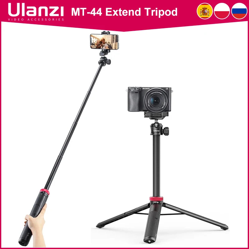 Ulanzi MT-44 Portable Smartphone Tripod with Cold Shoe Mount