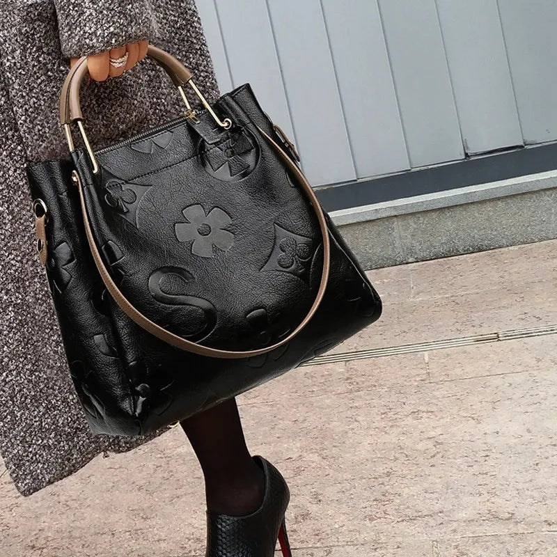 Trendy Large Capacity Crossbody Bucket Handbag for Women