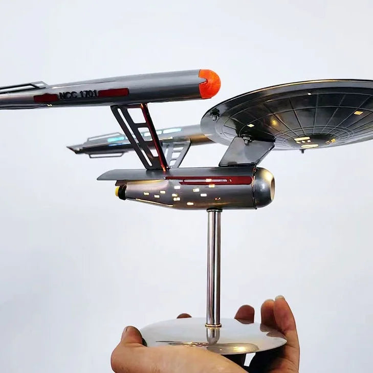 Steampunk Metal Starship Model Kit - Unique Aircraft Decor