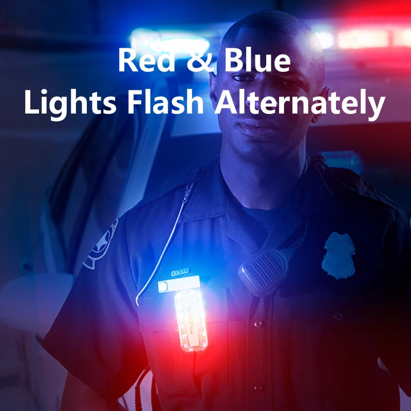 Rechargeable Strobe Light LED Flashlight with Shoulder Clip - JD007