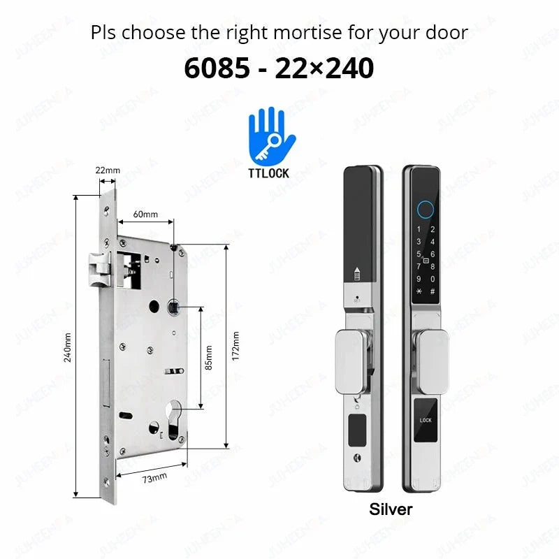 Smart Waterproof Sliding Door Lock with TTLock & Alexa Integration