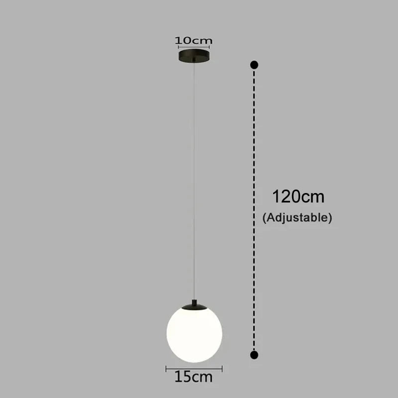Modern Glass Ball Pendant Light for Dining & Kitchen - Ramalho