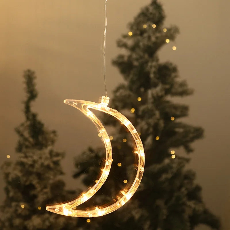 Festive Suction Cup Christmas Lights - Perfect Holiday Window Decor