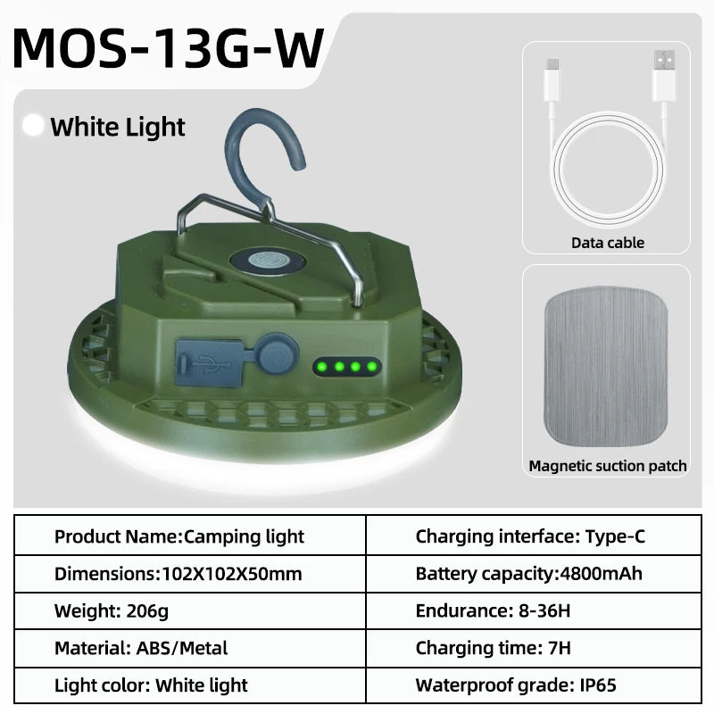 MOSLIGHTING Rechargeable Camping Lantern - Portable Emergency Light