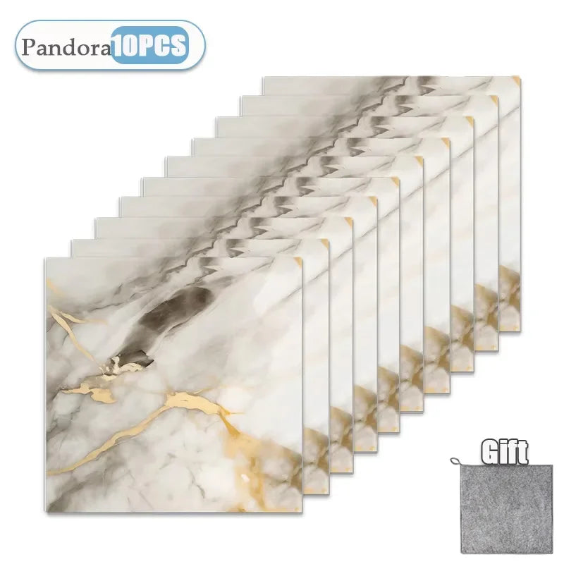 Thickened Self-Adhesive Marble Tile Stickers - Waterproof & Durable