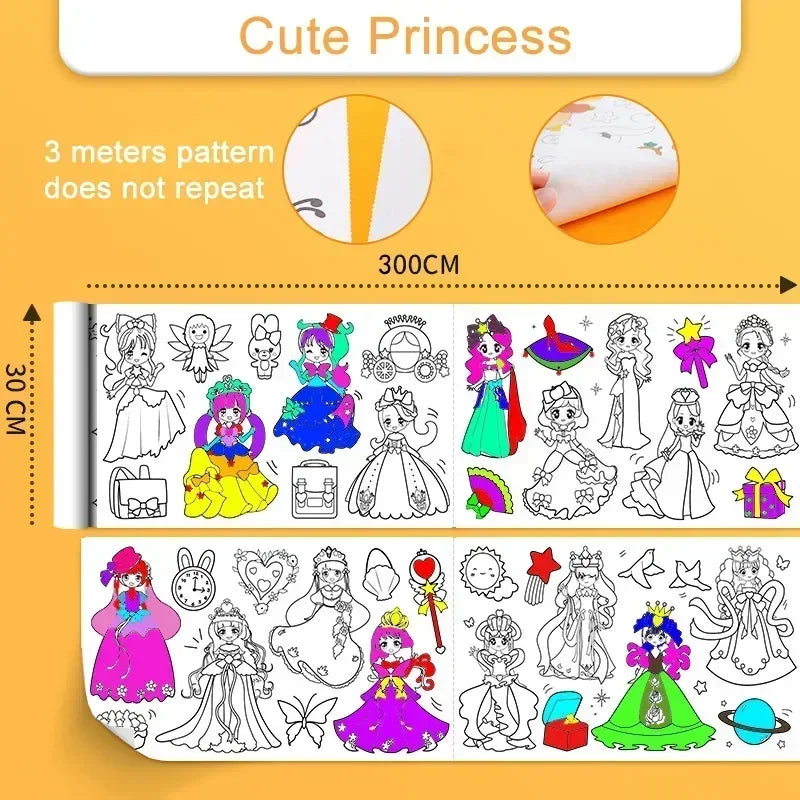 TBJOY Kids DIY Drawing Roll - Creative Coloring & Art Scroll