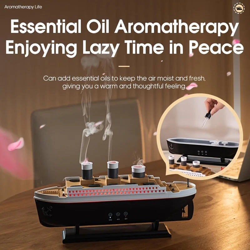 Titanic Ship Model Humidifier & Aroma Diffuser with Remote Control
