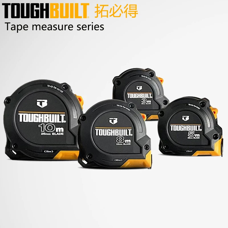 TOUGHBUILT Ergonomic Tape Measure - 3 to 10M with Rugged Design