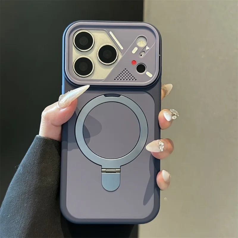 Magnetic Luxury Metal Ring Bumper Case for iPhone 17 Pro & More