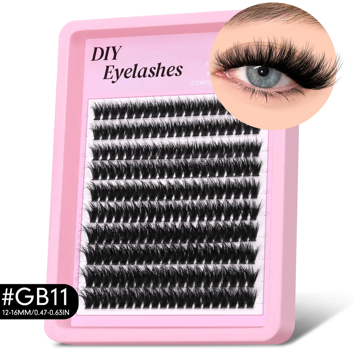 GROINNEYA 510pcs D Curl Fluffy Lashes – 6 Styles, 8-16mm Wispy Extensions