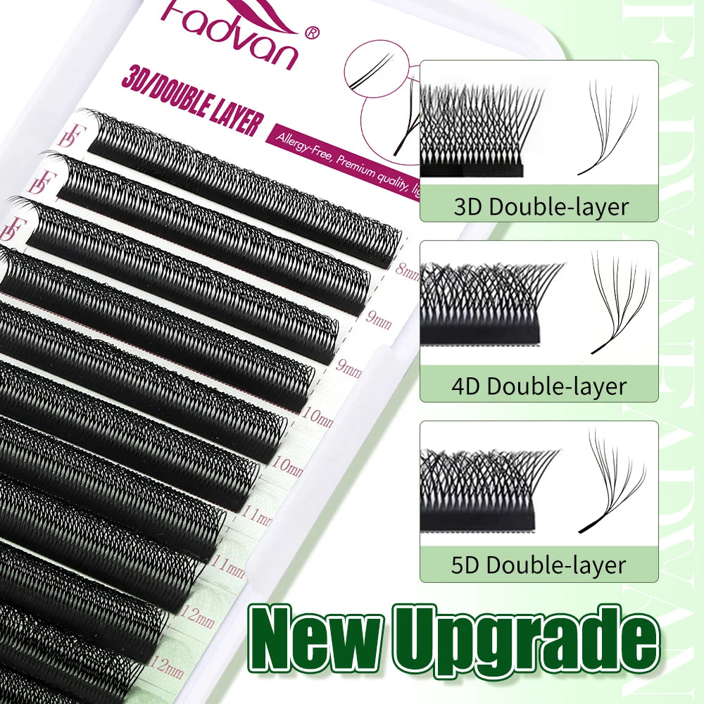 FADVAN 3D/4D/5D W Shaped Eyelash Extensions - Natural Softlight Volume