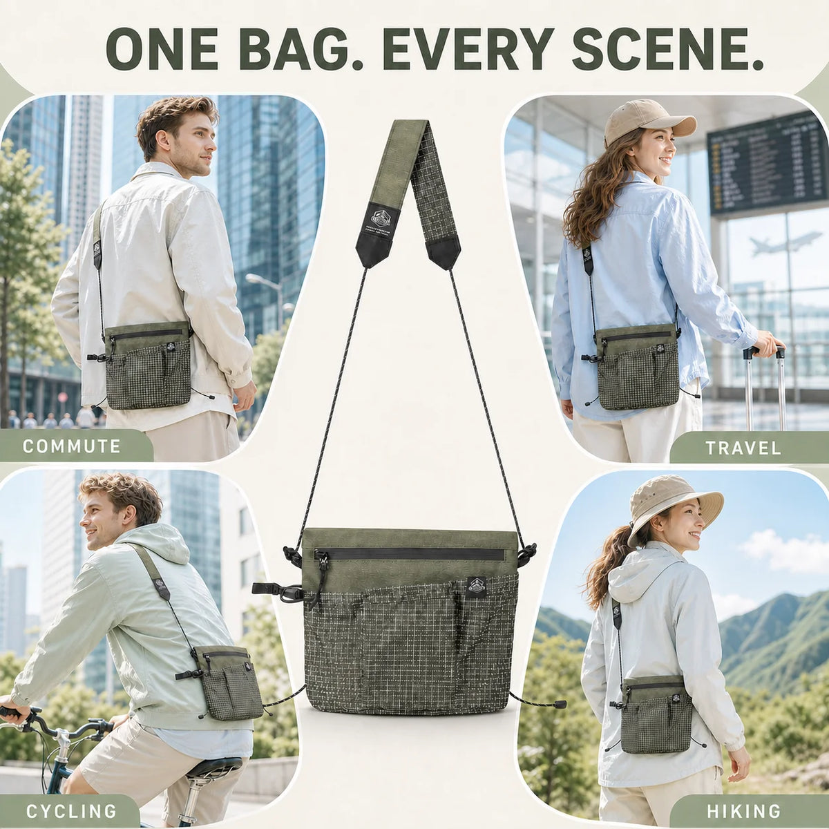 Waterproof Lightweight Crossbody Bag for Travel & Hiking - OCE GEAR
