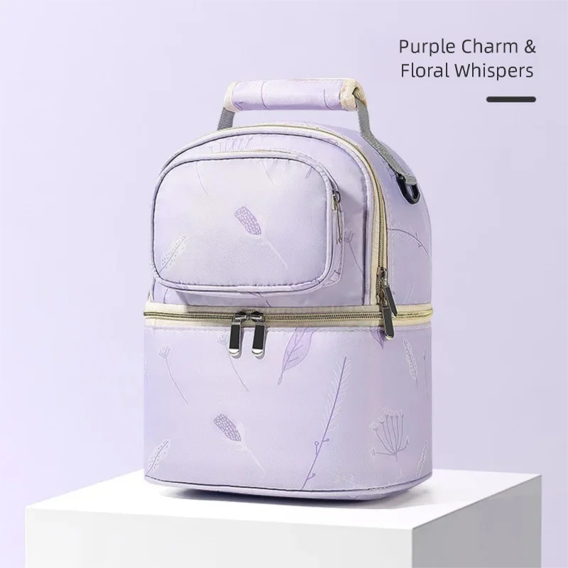 Portable Oxford Insulated Breastmilk Cooler Bag for Moms on the Go