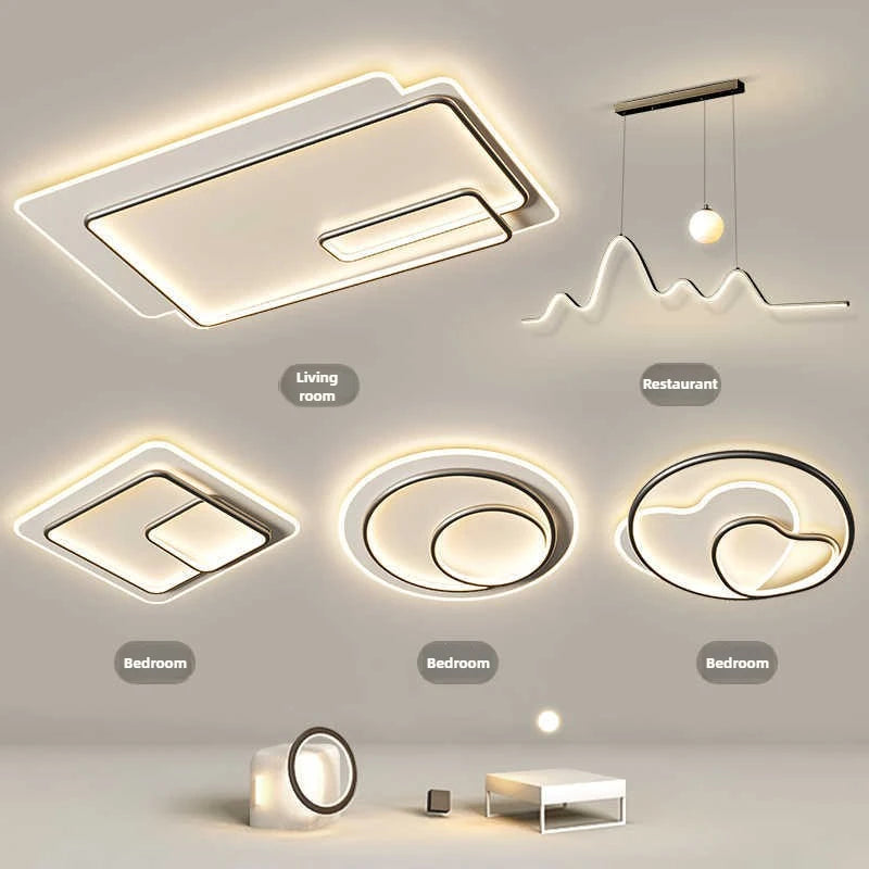 Smart Dimmable LED Ceiling Lamp - Modern Acrylic Fixture for Home