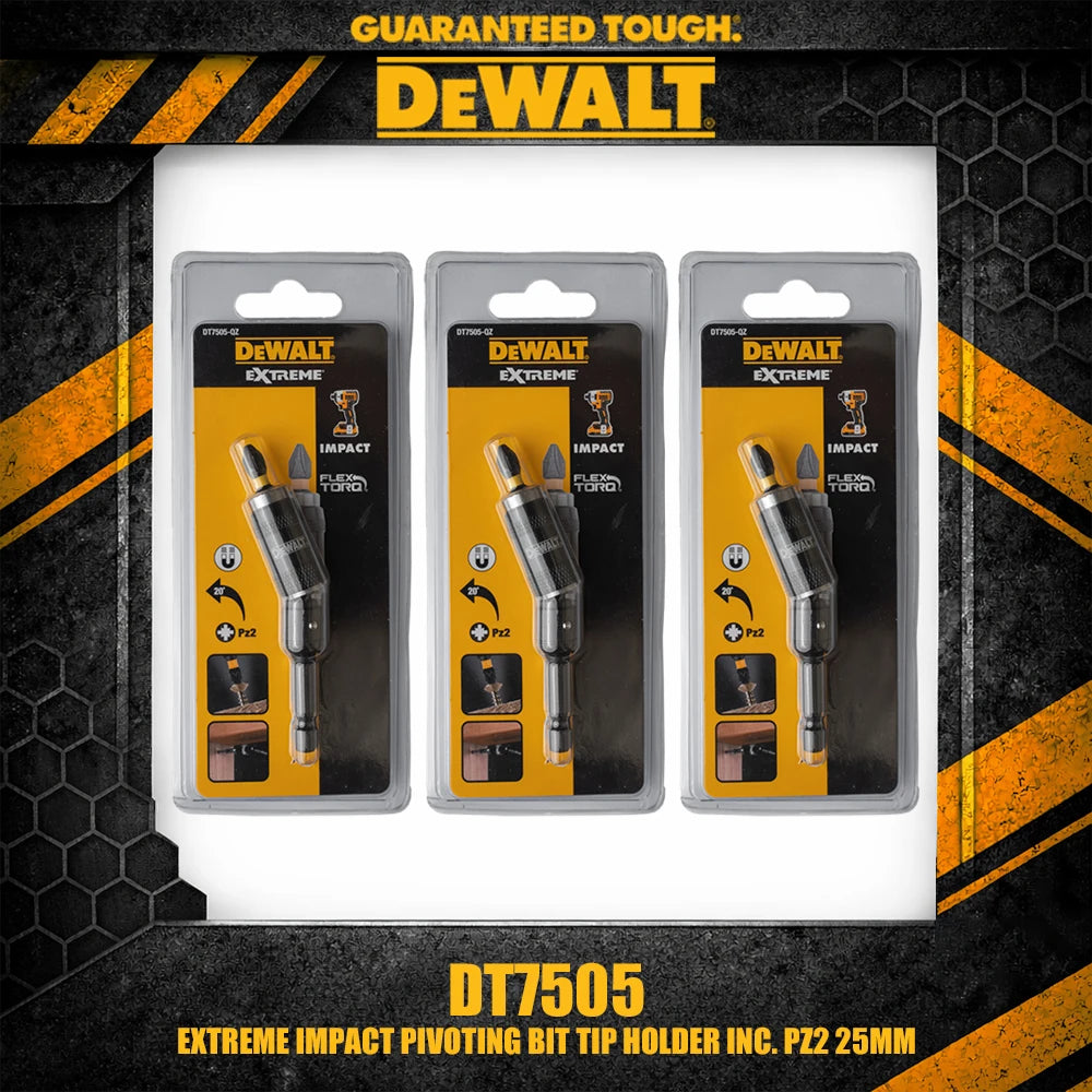 DEWALT Extreme Impact Pivoting Bit Holder & Screwdriver Set - 10 pcs