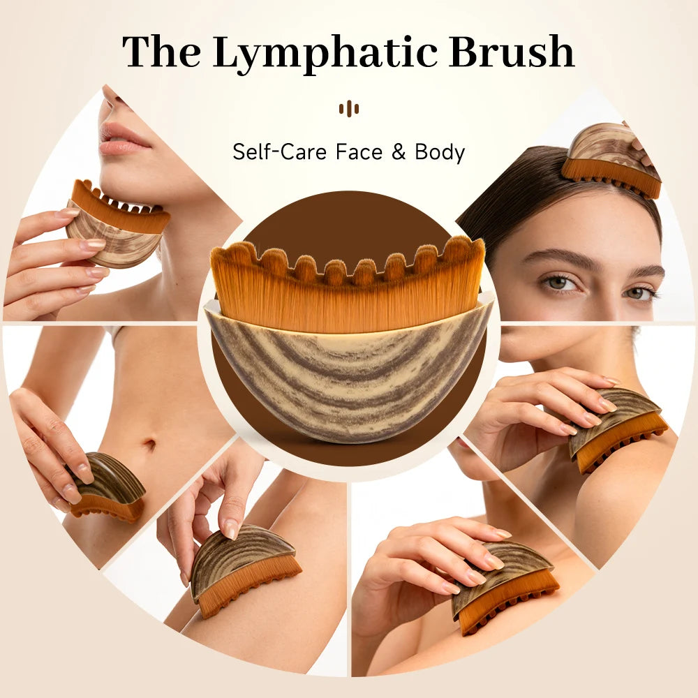 Portable Lymphatic Contour Brush - Facial Sculpting & Massage Tool