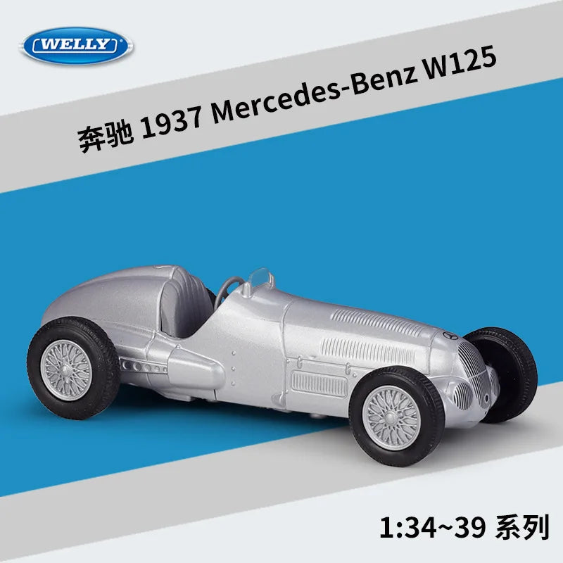 WELLY 1:36 Mercedes-Benz W125 Diecast Car - Classic Model for Collectors