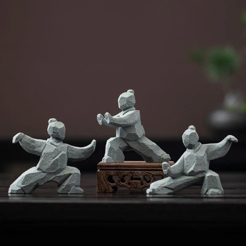 Artistic Tai Chi Warrior Figurine - Elegant Home Decor