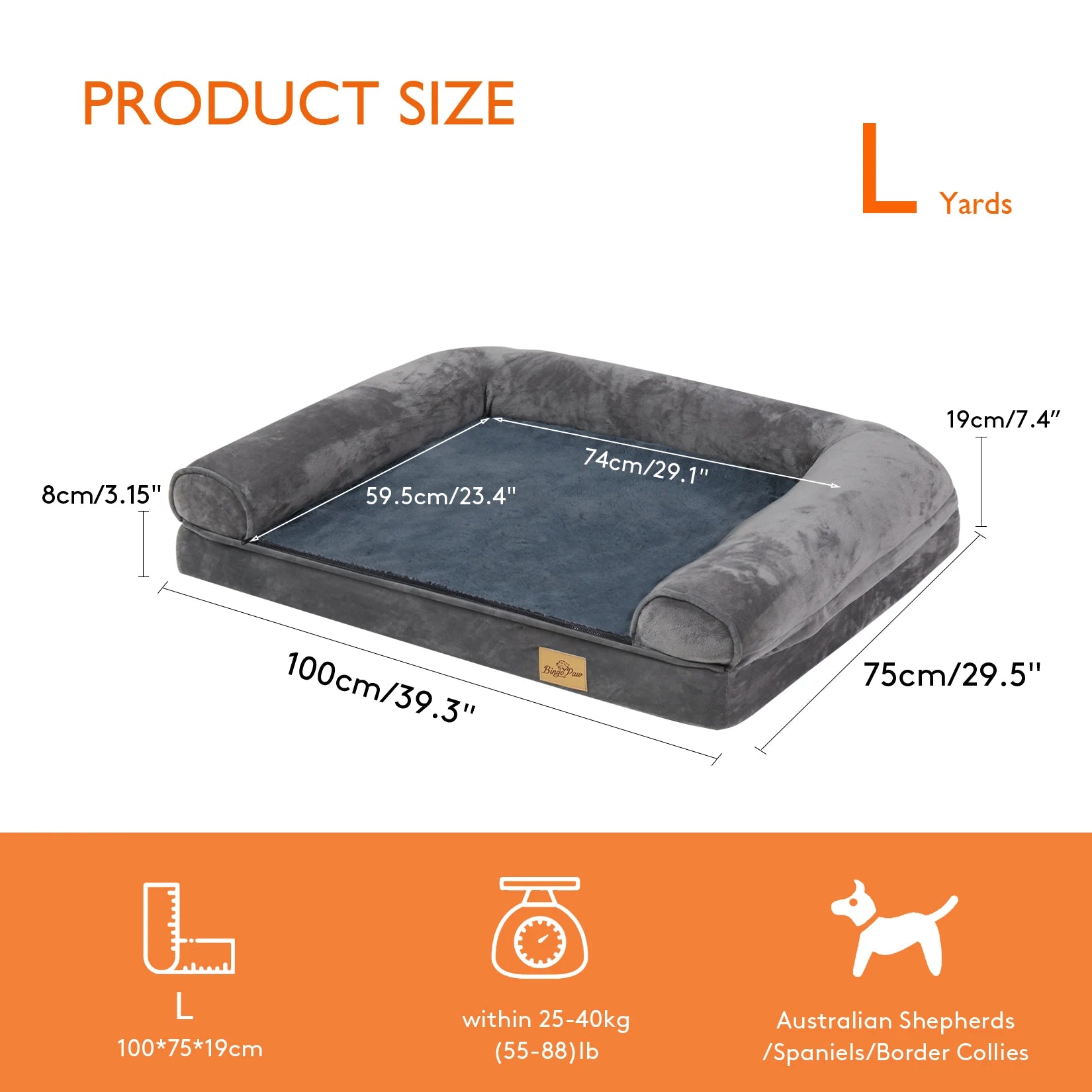 XXL Calming Dog Bed - Orthopedic Memory Foam & Waterproof Cover