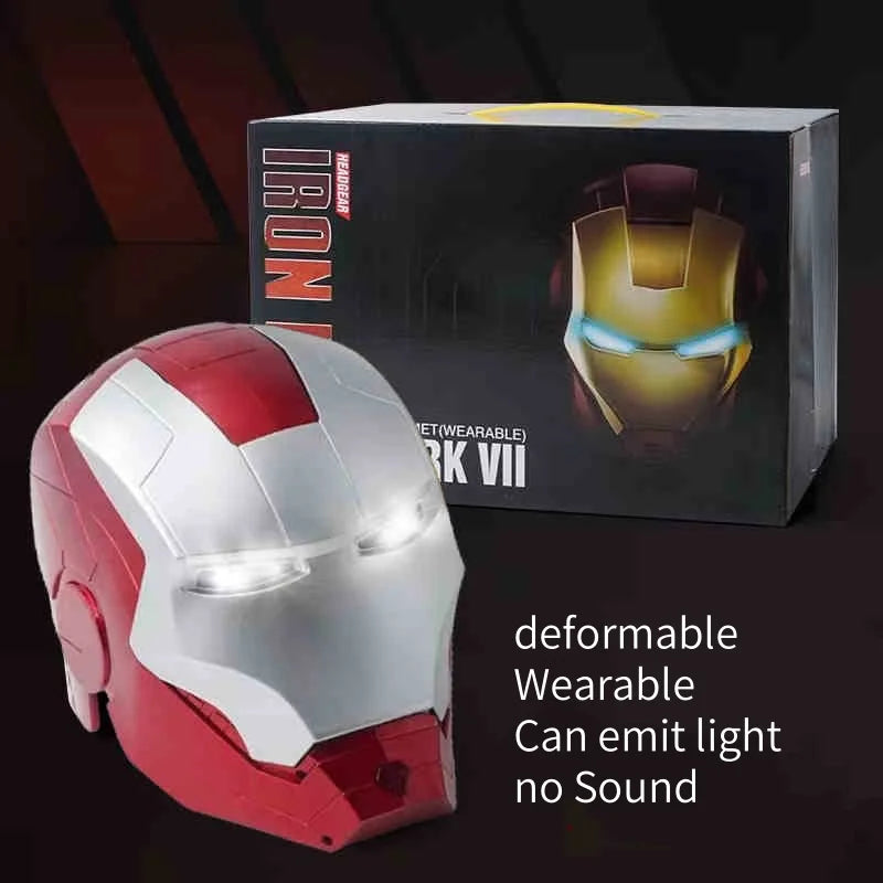 Electric Voice Helmet with LED Eyes - Cosplay Accessory