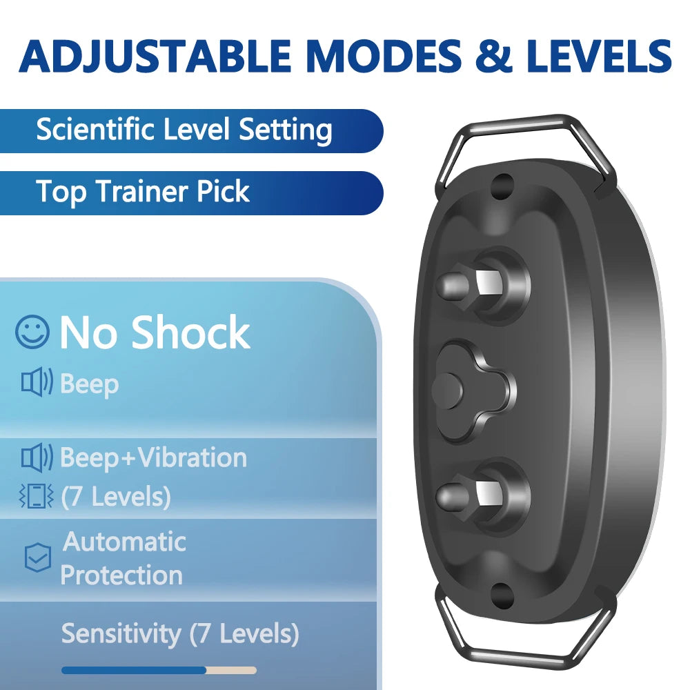 Rechargeable Smart Dog Bark Collar - Adjustable Anti-Bark Training