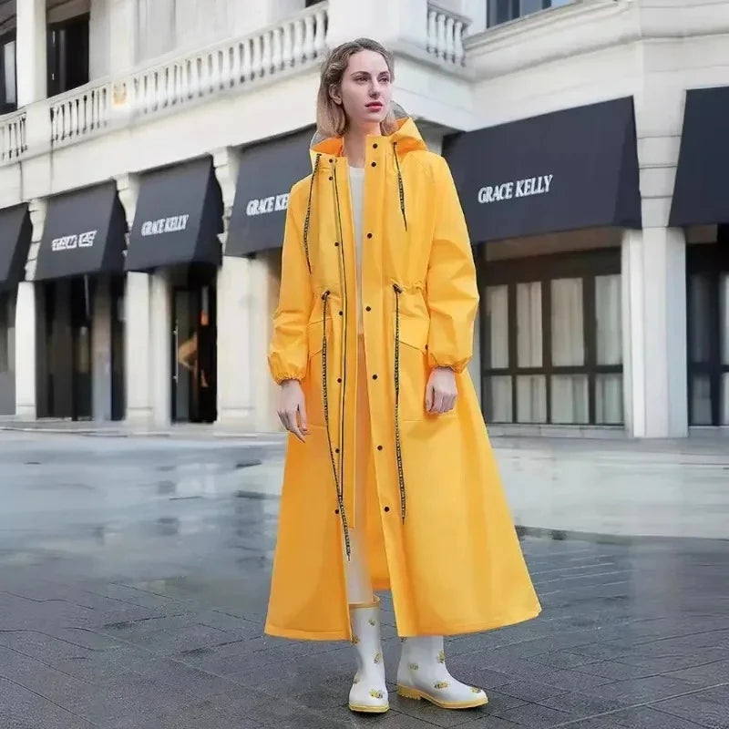 Unisex Waterproof Long Raincoat Poncho for Cycling & Outdoor Activities