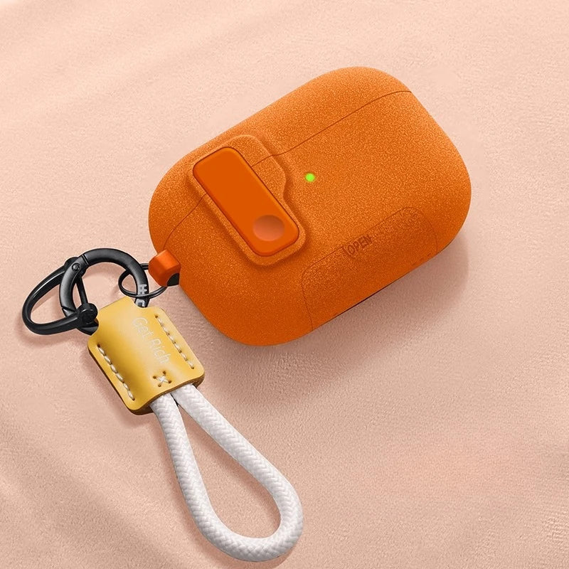 Silicone AirPods Pro 3 Case with Secure Lock & Phone Stand