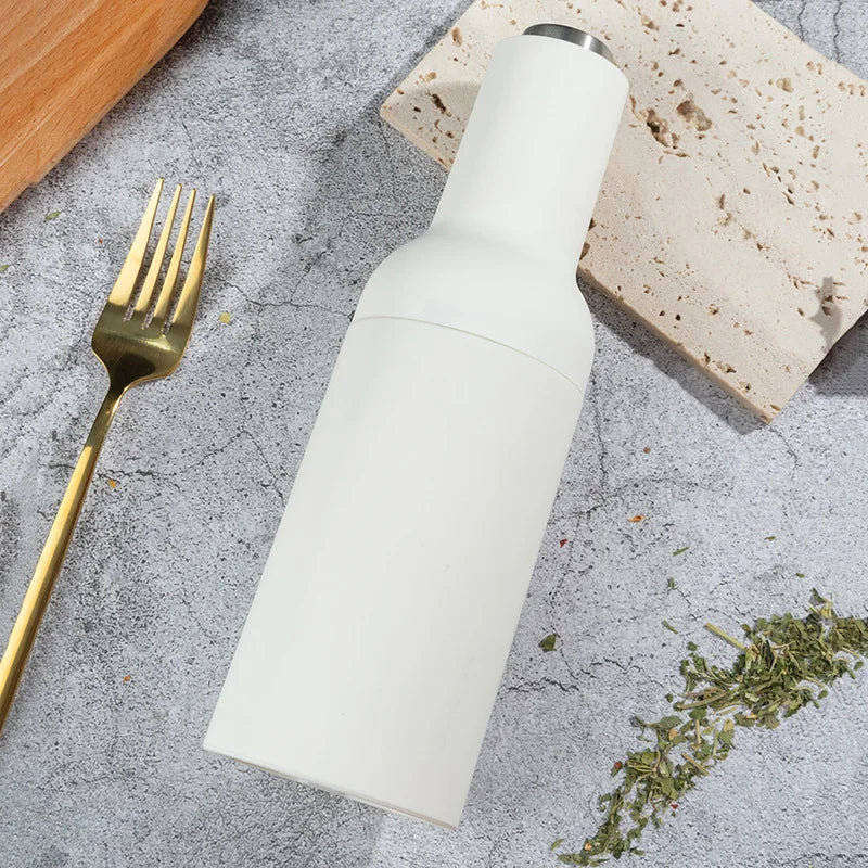 USB Rechargeable Electric Salt and Pepper Grinder Set - Automatic Mill