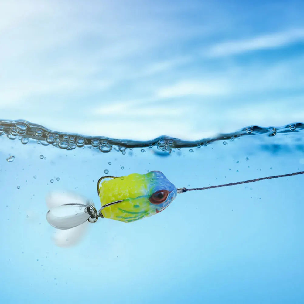 5pcs Mini Bionic Frog Soft Bait with Double Hook - Lifelike Fishing Lure