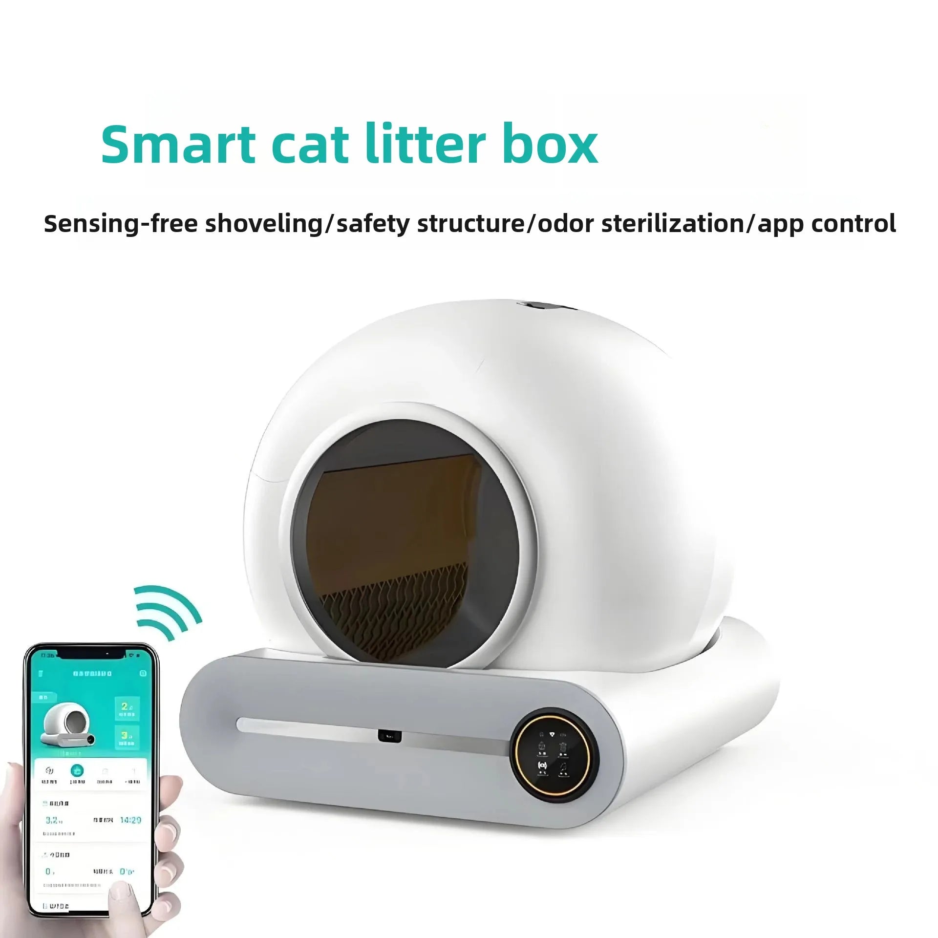Automatic Smart Cat Litter Box - Hygienic, Large Capacity & App-Controlled