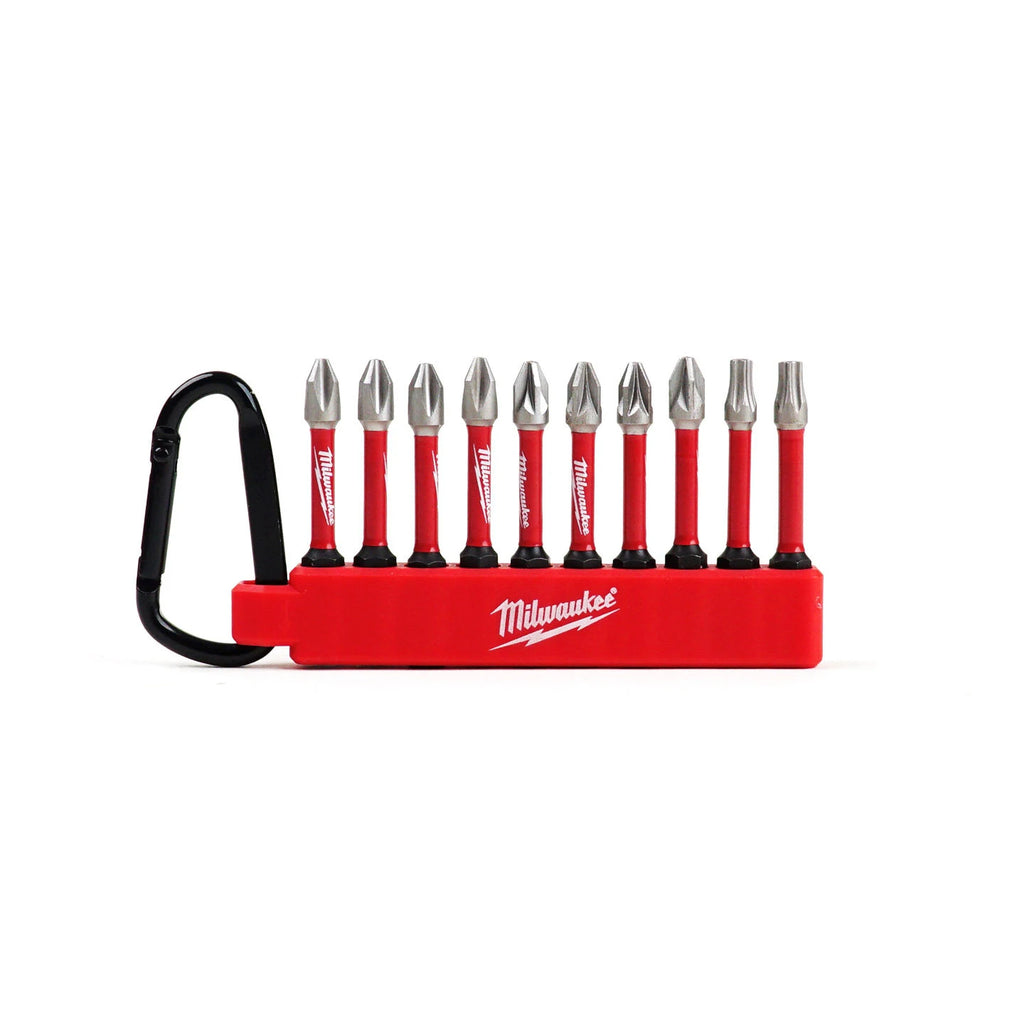 Milwaukee 10-Piece Shockwave Screwdriver Bit Set - Durable & Reliable
