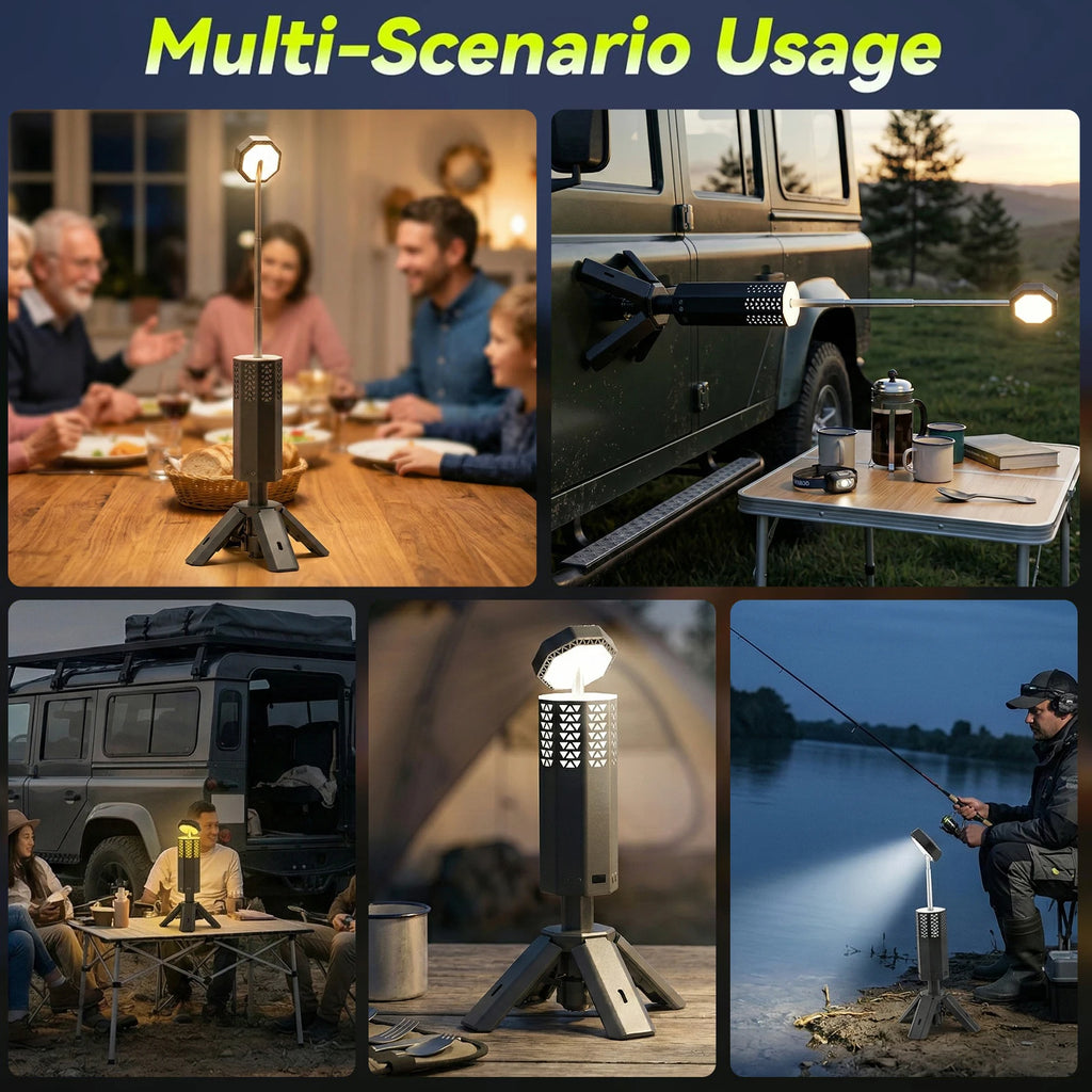 20000mAh Rechargeable LED Camping Lantern - Portable Dimming Light