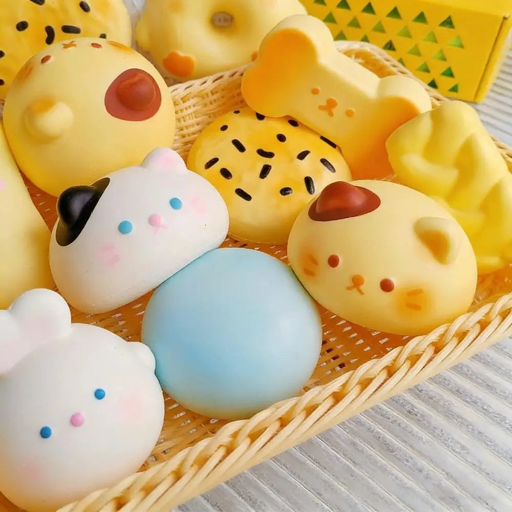 Cute Slow Rebound Bread Squeeze Toy - Stress Relief Fidget Prop