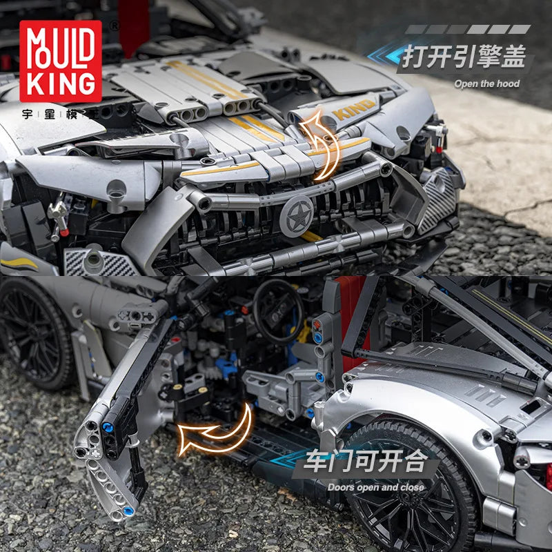 Mould King 13126 1:8 Remote Control Super Sport Car Building Set